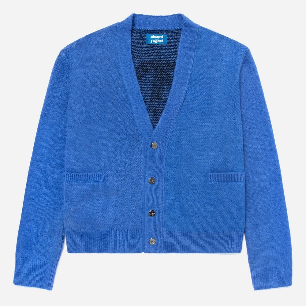 Absent x Fugazi Monogram Knit Cardigan Blue - Men's Medium - New
